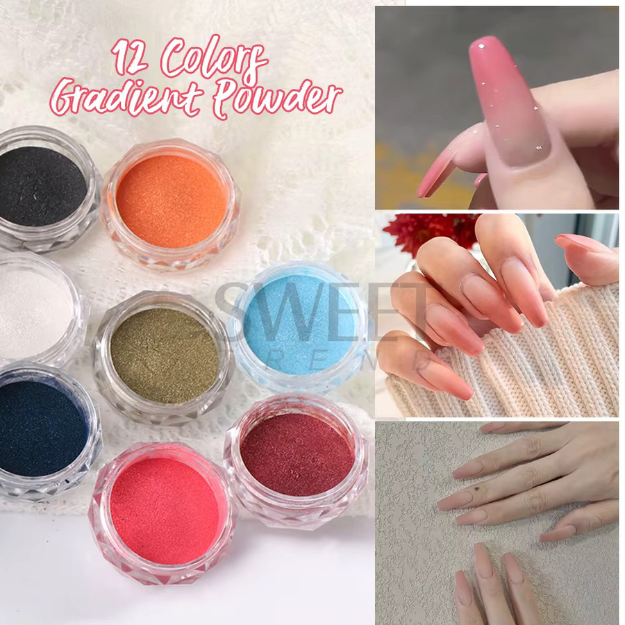 SWEET TREND Nagelpuder-Set, 12 Farben, Glänzend, Unisex - Bild 3