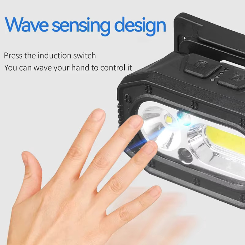 Heinast Mini LED Sensor Scheinwerfer USB aufladbar in Schwarz - Bild 3