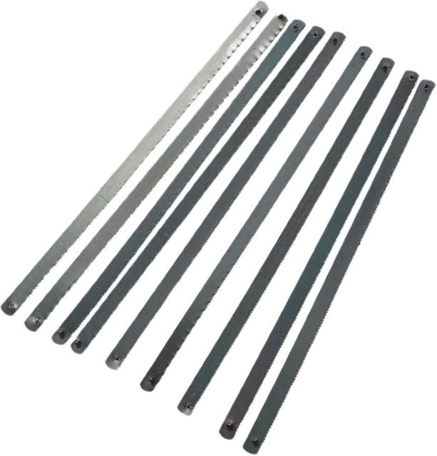 Vibratite Mini-Bügelsägeblätter 10er Set, 24T Universal-Schneidklingen für Metall und Kunststoff, Farbe: Silber, Länge: 150 mm - Bild 1