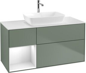 V&B Finion Waschtischunterschrank mit Wandbeleuchtung in Weiß lackiert, Breite: 120 cm, Tiefe: 50,1 cm, Höhe: 50,1 cm - Bild 1