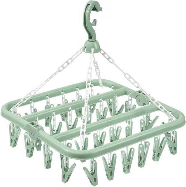 Yiran Furniture Wäschetrockner mit 32 Clips für Socken und Unterwäsche, weiß - Bild 1
