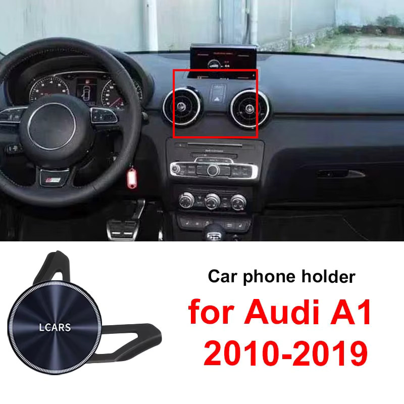 Magnetischer Handyhalter und Navigationshalterung für Audi A1 Modelle 2010-2019, schwarz, drehbar und fahrzeugmontiert - Bild 3