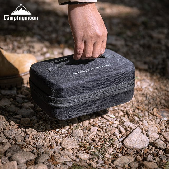 CAMPINGMOON S-2013-B Isolierte Bento-Tasche aus EVA für Outdoor und Picknick, Schwarz - Bild 1