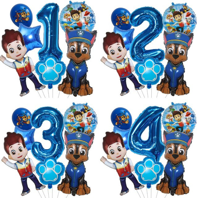 Paw Patrol Chase Hund Ballon, 7-teiliges Set - Bild 1