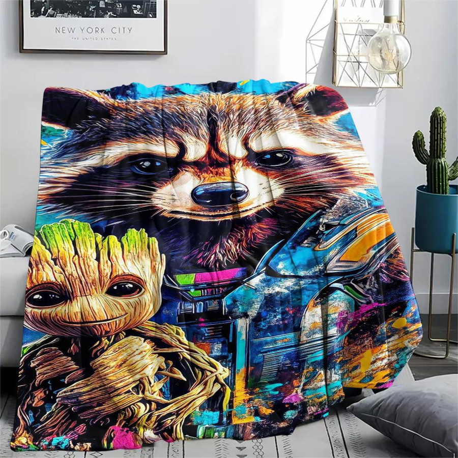 Flanellblanke mit Groot-Print in Multicolor, B/B: 150 x 200 cm - Bild 2