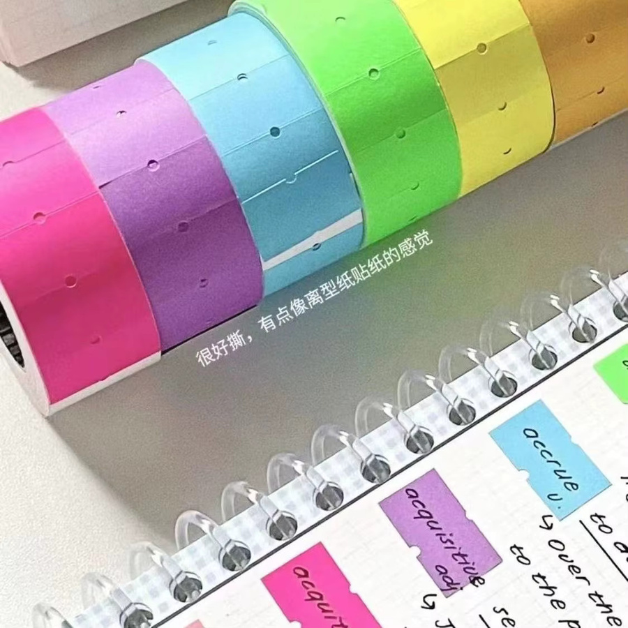 9-teiliges Set fluoreszierende Memo Pads und Etiketten-Aufkleber in Multicolor für Schule und Studium - Bild 2