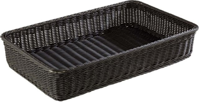 APS Korb PROFI LINE GN 1/1, rechteckig, schwarz, B: 32,5 cm, T: 53 cm, H: 10 cm - Bild 1