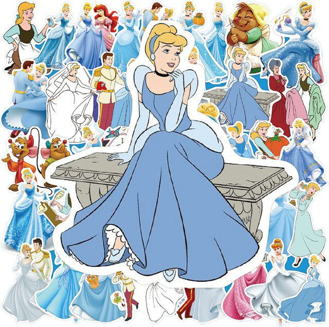 Disney Cinderella Aufkleber, Sticker, 10 Stück - Bild 1