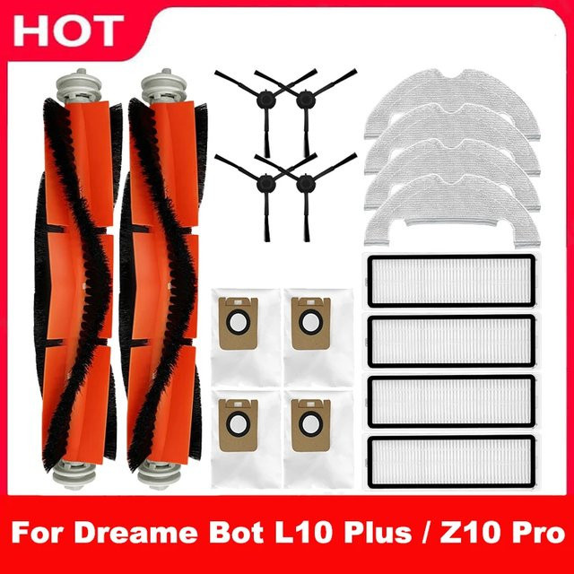 Dreame Ersatzteil-Set für Roboterstaubsauger Z10 Pro und L10 Plus mit Mopp-Tüchern, Pinseln und Staubbeuteln in Multicolor - Bild 1