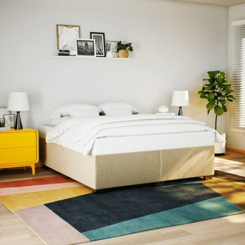 VIDAXL Polsterbett in Beige aus Stoff und Holzwerkstoff ohne Matratze B/T/H: 180 x 200 cm - Bild 1