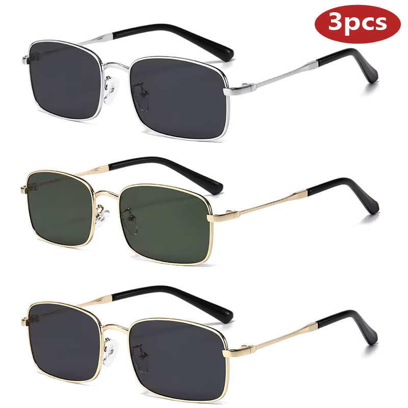 Julyrays Sportsonnenbrille, Metall, Rechteck, Vollrand, Unisex, Schwarz - Bild 2