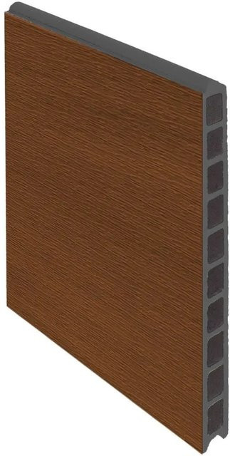 GartenLand WPC Zaun Set XL Ameland Co-extrudiert Ipè Dunkelbraun Breite: 20 cm - Bild 1