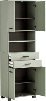 Schildmeyer Hochschrank Palermo in Pistaziengrün, B/T/H: 59,8 x 32,6 x 180,9 cm - Bild 1