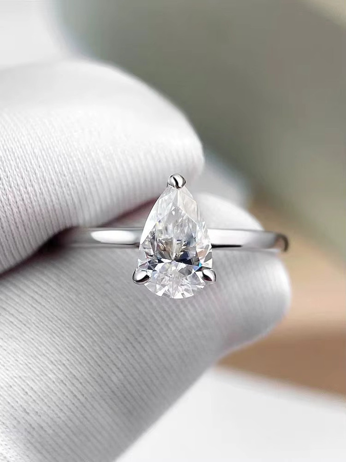 OEVAS Ring, 925 Silber, Moissanit, Damen - Bild 5