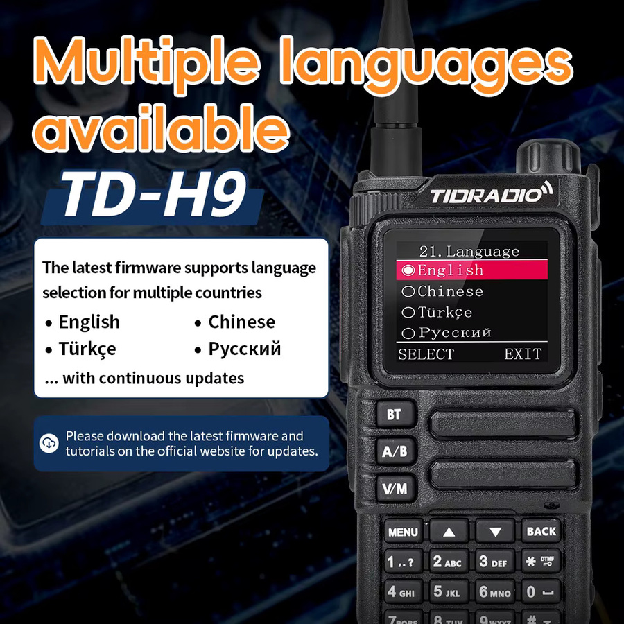 TIDRADIO TD-H9 Walkie-Talkie Funkgerät mit 10W Langstrecke, Luftfahrtband, GPS und APRS, Schwarz - Bild 4