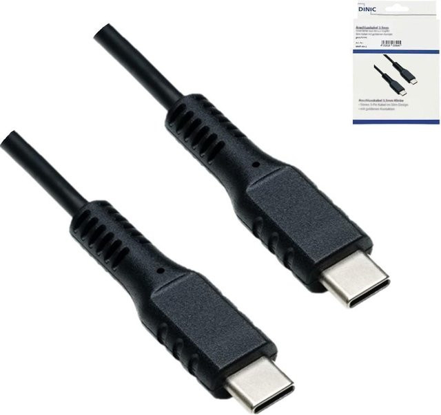 DINIC USB-C Ladekabel Schwarz, Länge: 1,5 m - Bild 1