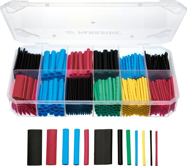 PARKSIDE Schrumpfschlauch-Sortiment, 450-teilig, Multicolor - Bild 1