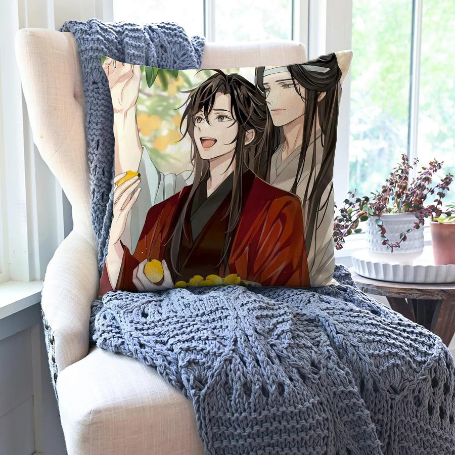 The Founder Of Diabolism Comics Kissenbezug aus Peach Skin für Sofa und Wohnzimmer, B/H: 40 x 40 cm - Bild 3