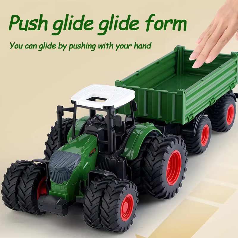 HRZPACT Bauernhof-Traktor, Spielzeugauto, Maßstab 1:24, mit Trägheitsfunktion - Bild 4