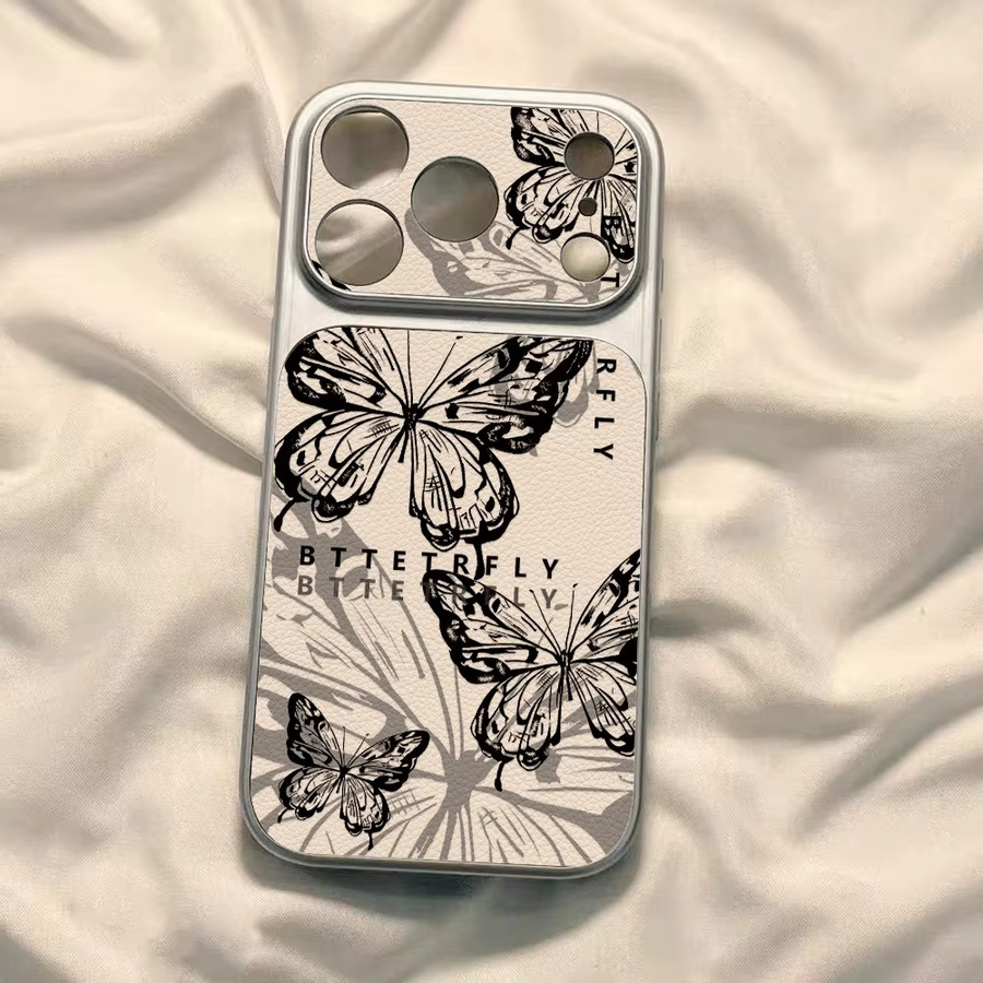 Stoßfeste Kunstfell-Handyhülle mit Schmetterlingsdruck für Apple iPhone 17 Air 16 15 14 13 12 11 Pro Max in Multicolour mit mattem Finish - Bild 6