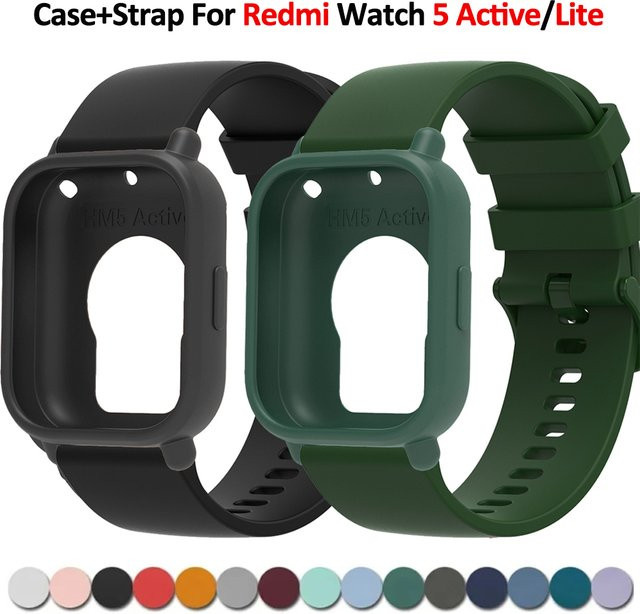 OAKCHARM Uhrenarmband und Schutzhülle, Silikon, Redmi Uhr 5 Aktive, Redmi Uhr 5 Lite - Bild 1