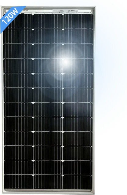 JINGYANGPV Bifaziales Monokristallines Solarmodul 120W, 21,5V, Schwarz - Bild 1