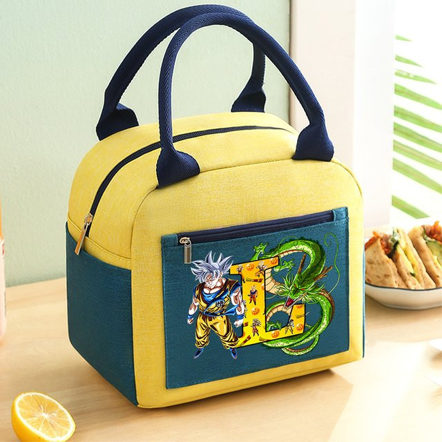 Bandai Dragon Ball Goku Lunchtasche für Erwachsene, gelbe Thermokühler-Lunchbox mit großem Fassungsvermögen, B/H/T: 23,0 x 14,0 x 20,0 cm - Bild 1