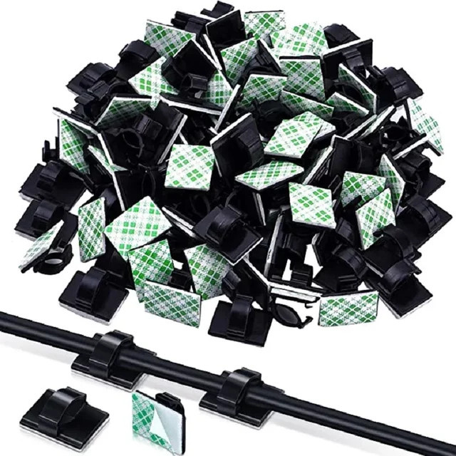 30 Stück Kabelmanager in Schwarz zur Kabelorganisation für deine Desktop-Workstation und zum Management von Ladekabeln - Bild 1