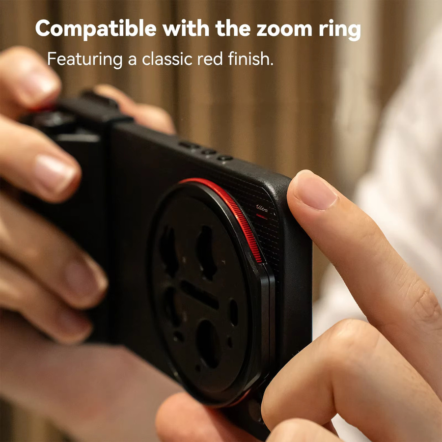 Fotorgear Zoom-Ring Handyhülle für Xiaomi 17 Ultra in Schwarz mit einstellbarem Fokus, unterstützt 67-mm-Filter und 17-mm-Objektiv - Bild 3