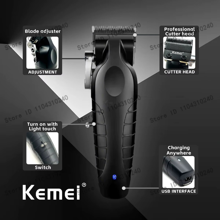 Kemei Haarschneider, schwarz - Bild 2