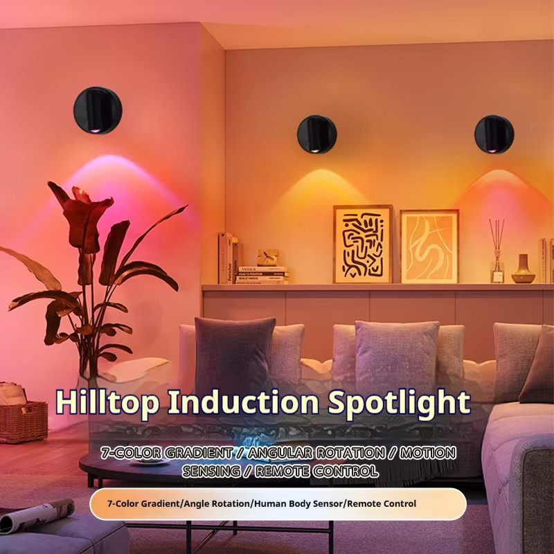 Szaoju LED Wandleuchte mit Bewegungssensor und Touch-Schalter, magnetisch, dimmbar, USB aufladbar, Schwarz - Bild 2
