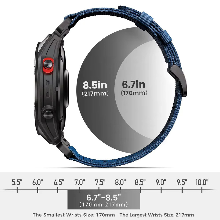 Garmin Uhrenarmband Nylon, geflochten, Schwarz, Unisex - Bild 2