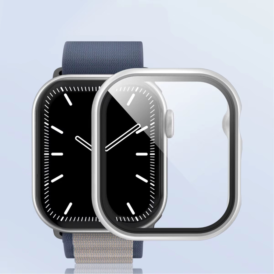 CHIICSMART Displayschutzfolie Glas, Silber, Apple Watch Zubehör - Bild 4