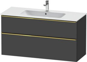 Duravit Waschtischunterschrank D-Neo in Grau Hochglanz, Wandhängend, B: 121 cm, T: 46,2 cm, H: 62,5 cm - Bild 1