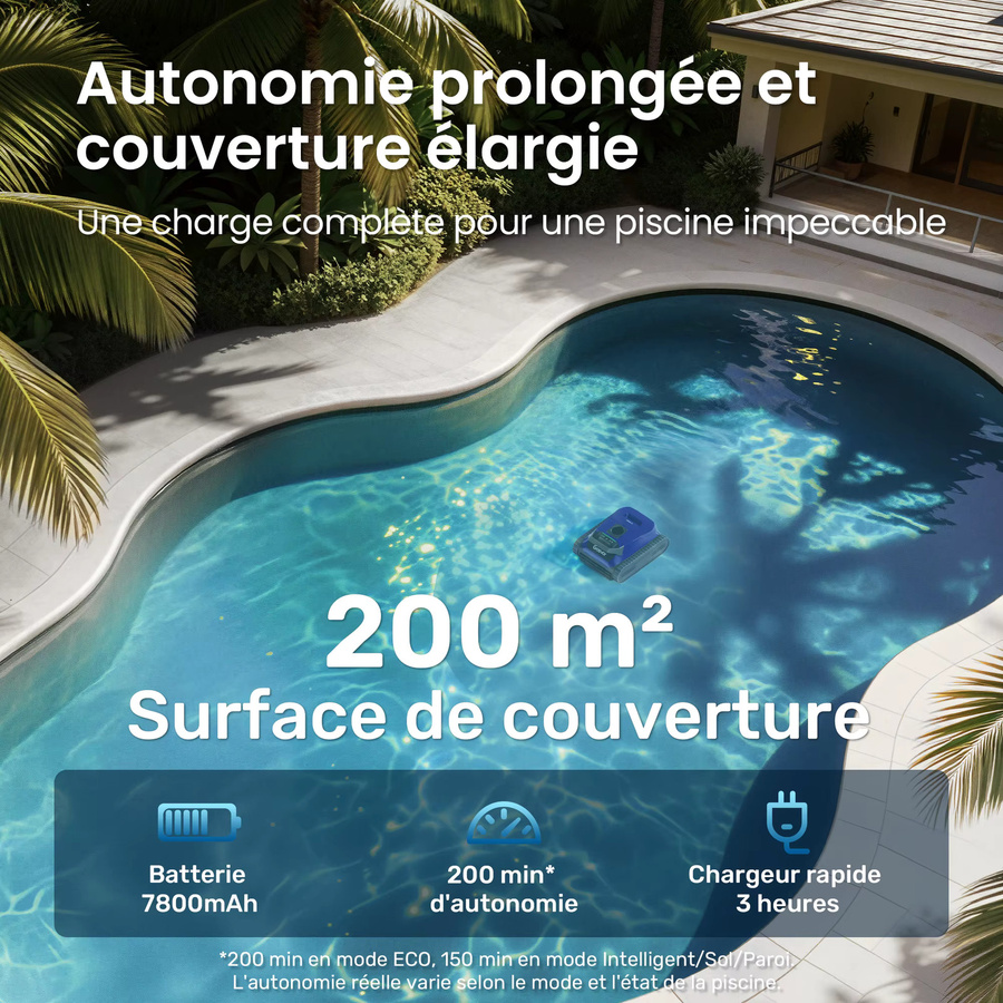 Gosvor LiteVac Pool Cleaner Roboter für eingelassene und oberirdische Pools, Grau-Blau - Bild 7