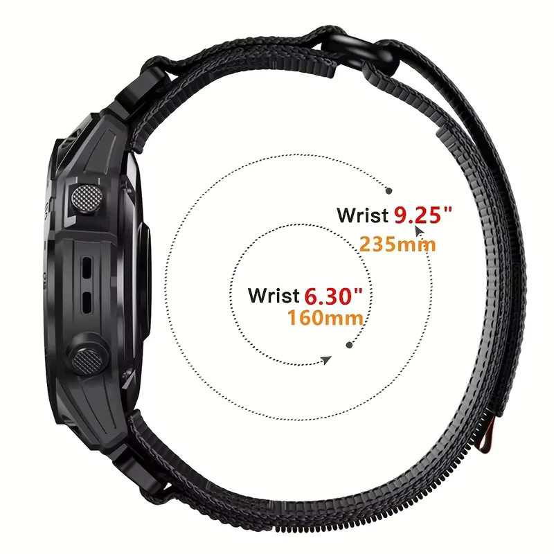 GEAR-D4 Uhrenarmband Nylon, Schwarz, Unisex, 22 mm, 26 mm - Bild 4