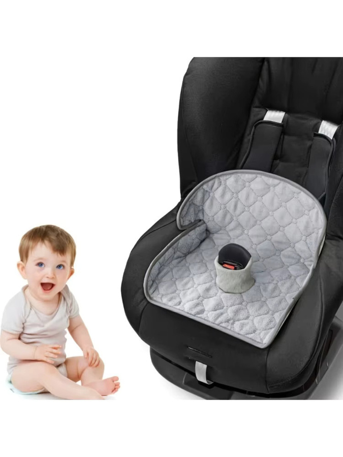 Auslaufsicheres Babysitzpolster in Schwarz für Kinderwagen und Autositze - Bild 6