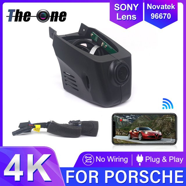 HESHECAM WLAN Autokamera in 4K UHD, Schwarz, passend für Porsche Cayenne, Macan, 911, Taycan, Panamera, 718 Boxster und Cayman - Bild 1