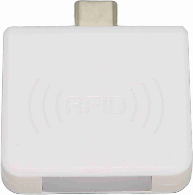 mfySpace RFID ID Handy Kartenleser mit USB-C Schnittstelle 125kHz in Weiß - Bild 1