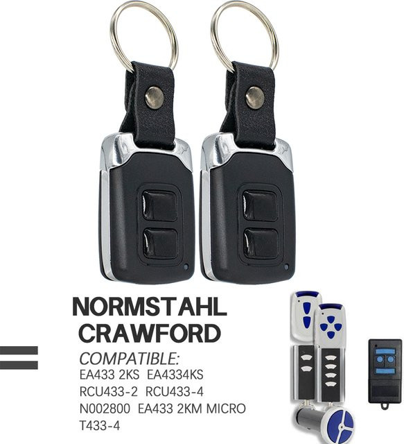 Normstahl Crawford Standard Steel T433-4 Fernbedienung mit 433,92 MHz Rolling Code in Schwarz - Bild 1