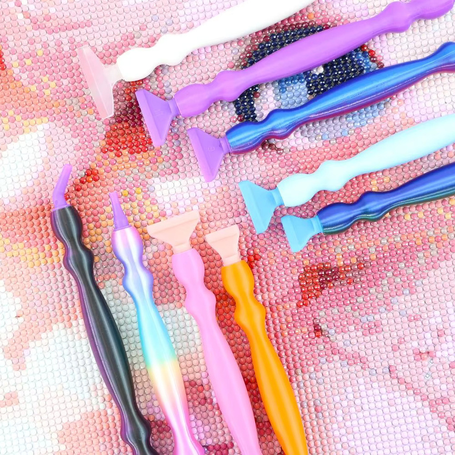 Ersatz-Stiftköpfe für 5D-Diamant-Malerei mit Farbverlauf und Schraubverschluss aus Kunststoff in Lila und Multicolour - Bild 3