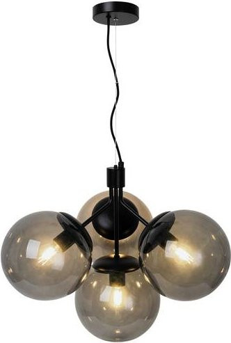 Nordlux Ivona 4-Spot Pendelleuchte Schwarz mit Rauchglas und E27 Fassung - Bild 1