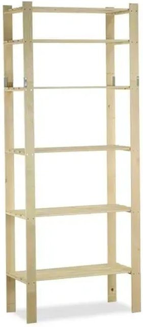 PROREGAL Holzregal Pinepeak aus Kiefernholz in Natur, 6 Fachböden, H x B x T: 200 x 80 x 38 cm - Bild 1