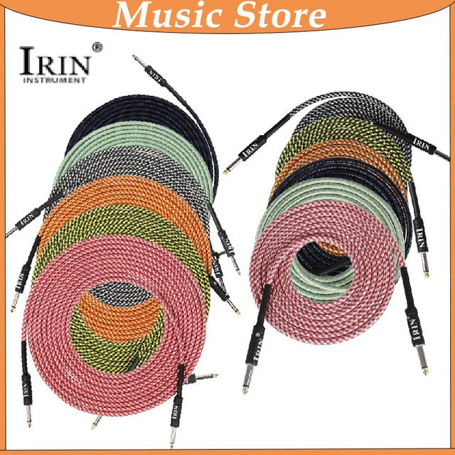 IRIN Gitarrenkabel geflochtenes abgeschirmtes Audiokabel für Bass und E-Gitarre mit Rauschunterdrückung - Bild 1