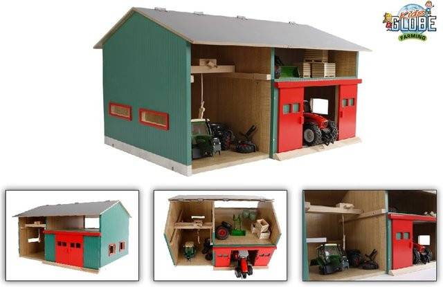 KidsGlobe Werkstatt mit Lagerraum Holz 1:32 - Bild 1