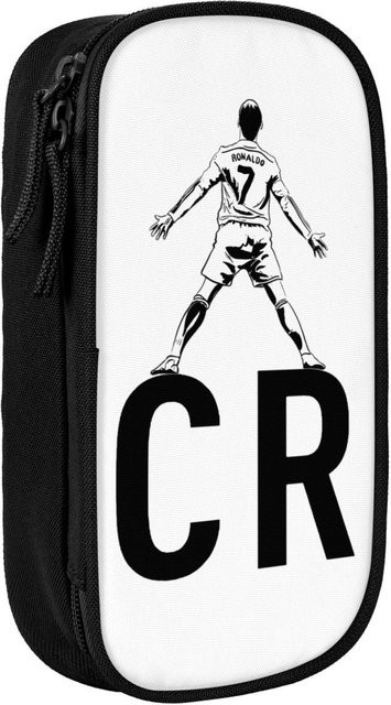 Fancy Style Studio Cr7 Fußball Federmäppchen in Weiß mit großer Kapazität und doppelter Lage für Fußballfans - Bild 1