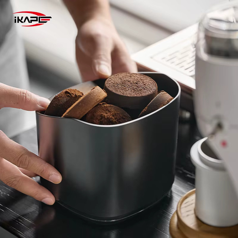 IKAPE V2 Espresso-Klopfbox für Kaffeesatz in Schwarz – Barista-Werkzeug zur Kaffeepuck-Entsorgung - Bild 3