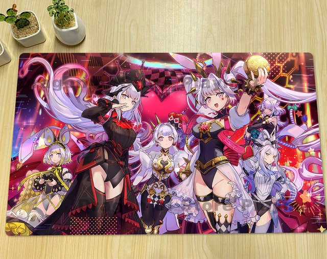 YuGiOh M∀LICE Q RED RANSOM Matte Maliss P White Rabbit Spielmatte Sammelkartenspielmatte von ERZHOU, Multicolor, B: 60 cm, T: 35 cm, H: 0,2 cm - Bild 1