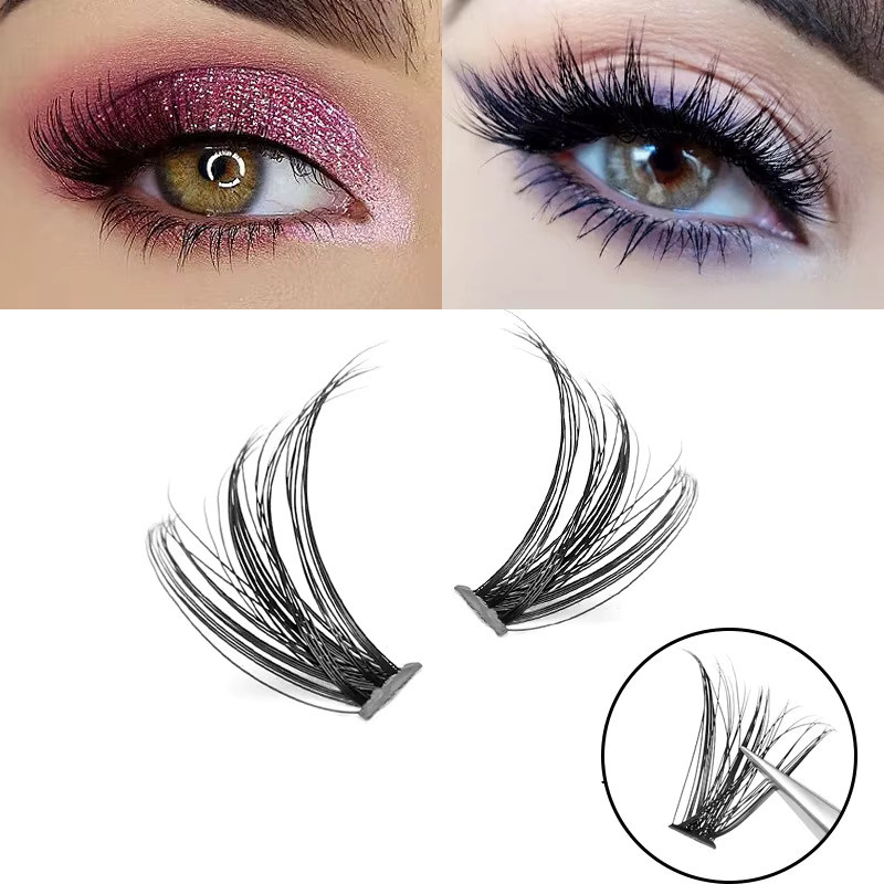 AMSDCN Faux Wimpern, Lash Cluster, Natürlich, Unisex - Bild 3
