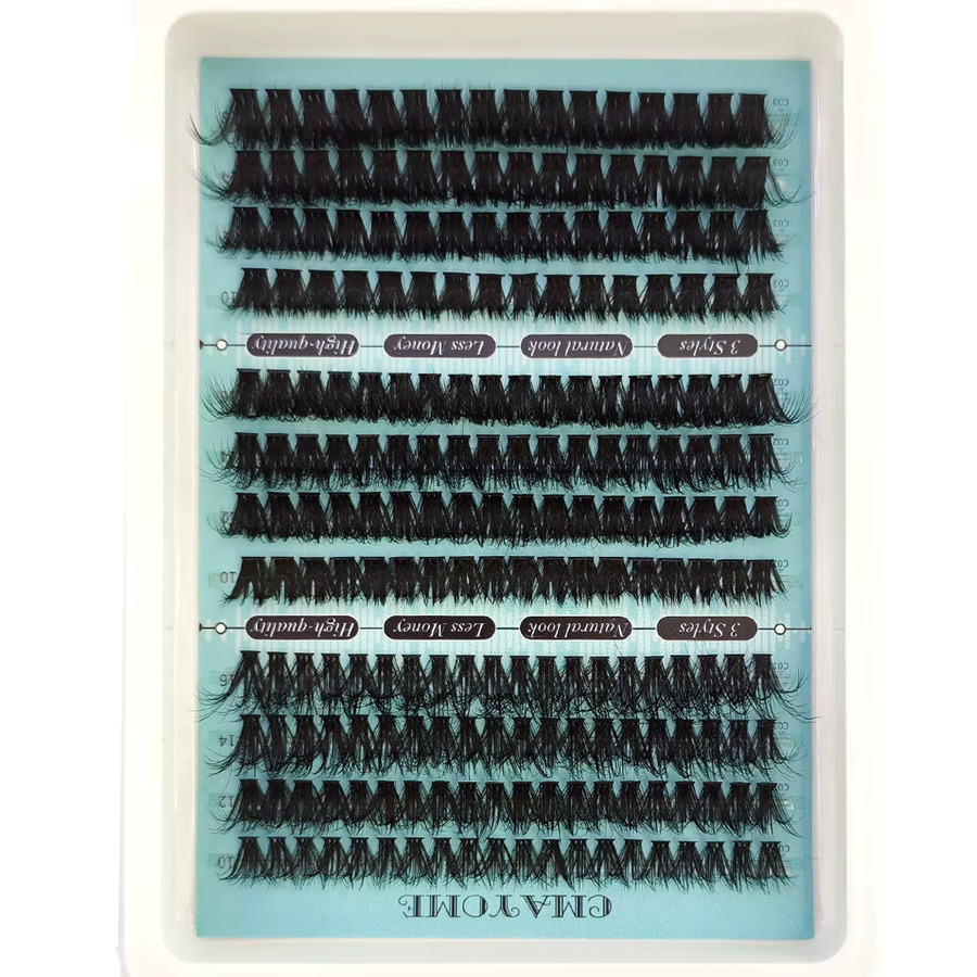 AMSDCN Wimpernspikes Einzelwimpern-Cluster, Black, Unisex - Bild 5